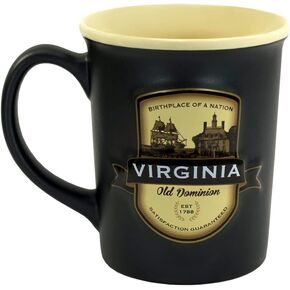 Americaware 18oz Virginia Emblem Mug Black