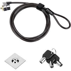 5Pack Laptop Cable Lock Hardware Security Cable Lock Anti Theft 5Keys 6.7Ft Compatible for Tablet Laptops, iMac,Out Door TV,Mac Mini,& Other Devices Longer Cable（ Single Package keyed Alike）