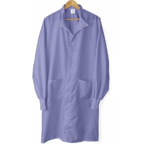 Medline Fluid-Resistant Unisex Antistatic Barrier Lab Coat, Snap Closure, Ceil Blue, Size 2X-Large - Ideal for Medical Professionals and Laboratory Use