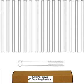 12 pcs Borosilicate Glass Tubes OD 12mm 12 inch Long Clear Glass Blowing Tubes Bulk 2mm Thick Wall Glass Tubing for Blowing Glass Pipes