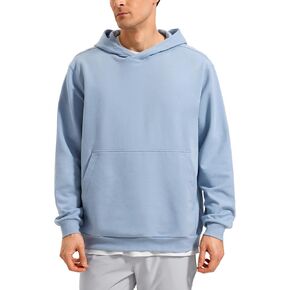 CRZ YOGA Mens Fleece Hoodies Basic Casual Hooded Sweatshirts Long Sleeve Pullover Workout Hoodie Tops with Pocket
