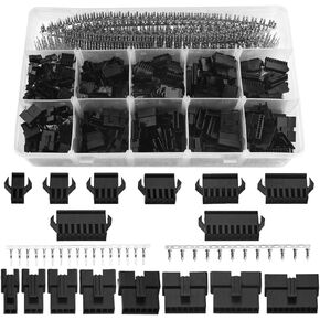 XINGYHENG 2080Pcs 2.5mm Pitch 2/3/ 4/5/ 6/7/ 8/9 Pin Male Female Plug Housing and Male Female Pin Header Crimp Terminal Connector Kit (8 Size, 160 Set, Each 20 Set) Compatible with JST SM