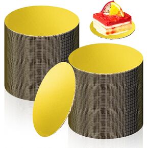 120 Pcs 5 Inch Round Cake Board Gold Cardboard Cake Plate Circle Cake Base Grease Proof Pastry Board for Cake Baking in Saudi Arabia