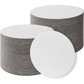 40 Pcs Cake Boards, White Cake Boards 10 Inch Round, Sturdy Thick Corrugated Cardboard Cake Boards, Food Grade Disposable Cake Plates Greaseproof Cake Tray for Cakes Dessert Pies Birthday Party