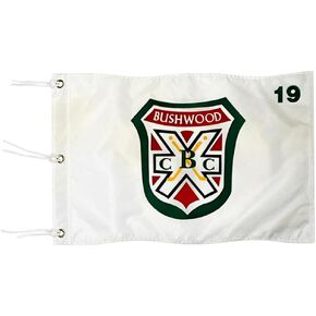 Standard Bushwood Country Club Golf Pin Flag Practic Putting Green Golf Flag For Backyard Garden Double-Sewn 600D Nylon Miniature Pin Flag Regulation Tube Flag(8"x6")