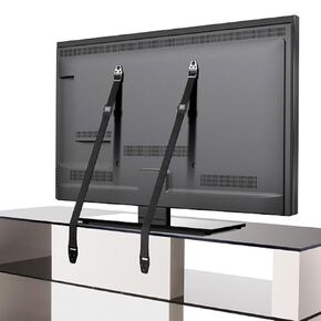 Family Care TV Safety Straps 4 Pack+Gift - Metal Furniture Straps for Baby Proofing - TV Straps Safety for Flat Screen - Earthquake Straps for Bookcases - Furniture Anchors Anti Tip Kit