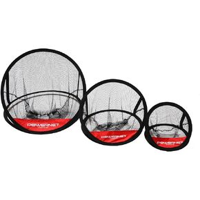 PowerNet Three Piece Golf Chipping Net Set | Three Sizes Included for Accuracy Training | Pop Up Design is Easy to Assemble and Collapsible for Storage | Indoor Outdoor
