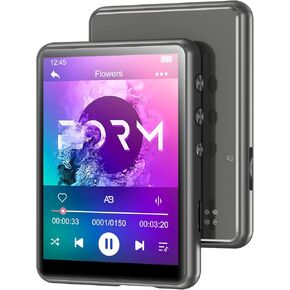 64GB MP3 Player with Bluetooth 5.3 - MECHEN Portable Lossless Sound Music Player with HD Speaker，2.4" Touch Screen Voice Recorder，FM Radio，E-Book，Support 128GB TF Card