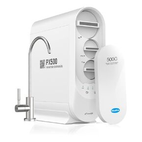 Frizzlife RO Reverse Osmosis Water Filtration System - 600 GPD Fast Flow Under Sink RO Water Filter, Tankless, Reduces TDS, 8 Stage, 2:1 Pure to Drain, Compact, BPA Free, PX600