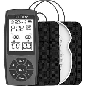 Rechargeable TENS Unit Machine for Pain Relief Therapy, Electronic EMS Muscle Stimulator for Shoulder Pain Relief, TENS&EMS Stimulator for Back Pain, Shoulder Neck Pain Relief, Sciatica Pain