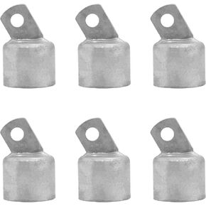 1-5/8" Chain Link Fence Rail End, 1-5/8 in Fence Post Cap,KINNAN Fence Top Rail End, for 1-5/8" OD Top Rail Pipe, Galvanized Steel, 6 PCS