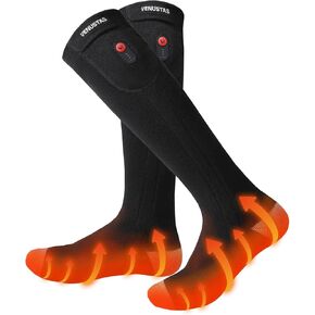 Venustas Heated Socks for Men Women, Rechargeable Electric Heated Hunting Socks for Cold Feet