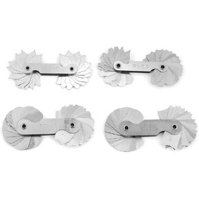Concave Convex Measuring Tool, Radius Fillet Gage Stainless Steel for Machinists for Die Makers