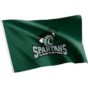 Desert Cactus Castleton University Flag Spartans Banners 100% Polyester Indoor Outdoor 3x5 feet Flags (Style 1)