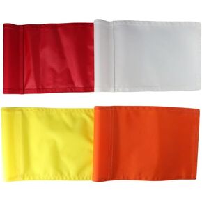 4pcs Golf Flags with Tube Inserted,Golf Target Flag Nylon Mini Putting Green Flags Solid Color Golf Hole Pole Cup Flag Golf Accessories