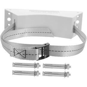 Wall Mounted Propane Tank Holder Cylinder Bracket for Secure Storage Ideal for Rvs and Trailers Includes Propane Tank Gauge Accessory