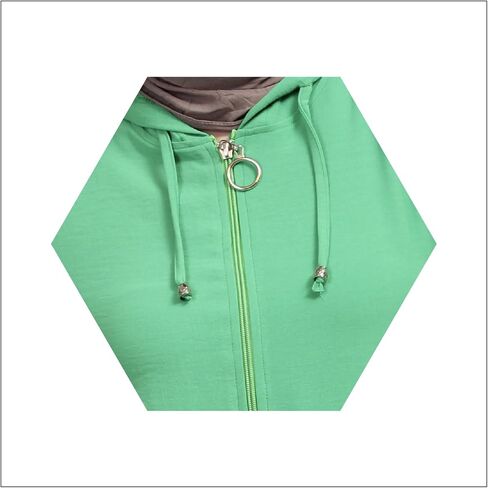 Hoodies for Women Long Sweatshirts | Full Zip Up Hoodie Jacket Womens Fleece Sweatshirt Hooded Cardigan in Saudi Arabia