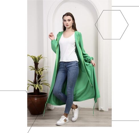 Hoodies for Women Long Sweatshirts | Full Zip Up Hoodie Jacket Womens Fleece Sweatshirt Hooded Cardigan in Saudi Arabia