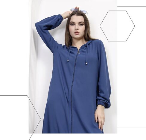 Hoodies for Women Long Sweatshirts | Full Zip Up Hoodie Jacket Womens Fleece Sweatshirt Hooded Cardigan in Saudi Arabia