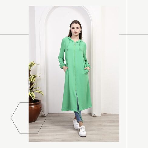 Hoodies for Women Long Sweatshirts | Full Zip Up Hoodie Jacket Womens Fleece Sweatshirt Hooded Cardigan in Saudi Arabia