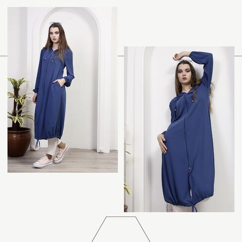 Hoodies for Women Long Sweatshirts | Full Zip Up Hoodie Jacket Womens Fleece Sweatshirt Hooded Cardigan in Saudi Arabia