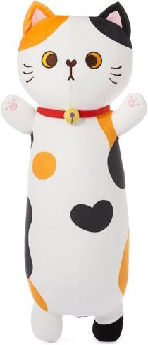 MINISO Long Cat Plush Pillow Kitten Body Pillow Stuffed Animals Soft Throw Sleeping Pillow Kawaii Cuddle Cartoon Stuffed Plush Toy for Kids Boys Girls, 28" in Kuwait