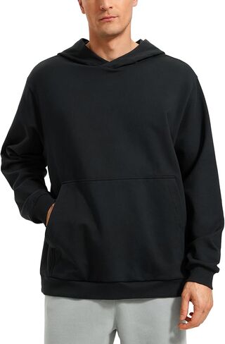 CRZ YOGA Mens Fleece Hoodies Basic Casual Hooded Sweatshirts Long Sleeve Pullover Workout Hoodie Tops with Pocket in Saudi Arabia