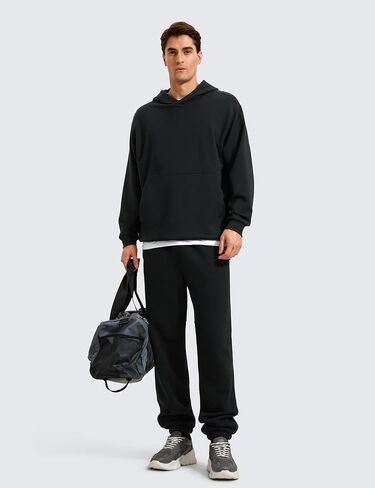 CRZ YOGA Mens Fleece Hoodies Basic Casual Hooded Sweatshirts Long Sleeve Pullover Workout Hoodie Tops with Pocket in Saudi Arabia