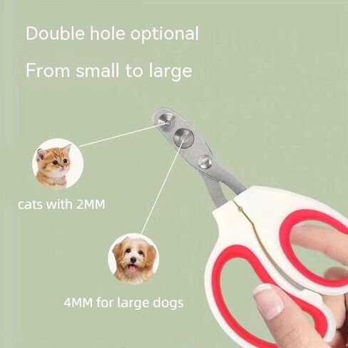 قصافة اظافر القطط والكلاب من فيسلام، 2 ملم و4 ملم واقي امان لتجنب القطع الزائد المؤلم، قصافة اظافر دائرية للحيوانات الاليفة للقطط والكلاب (برتقالي) in Kuwait