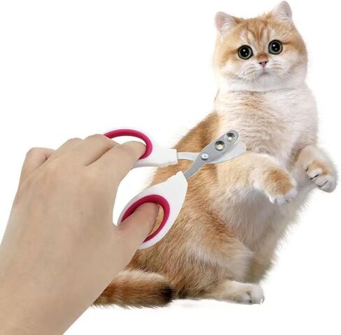 قصافة اظافر القطط والكلاب من فيسلام، 2 ملم و4 ملم واقي امان لتجنب القطع الزائد المؤلم، قصافة اظافر دائرية للحيوانات الاليفة للقطط والكلاب (برتقالي) in Kuwait