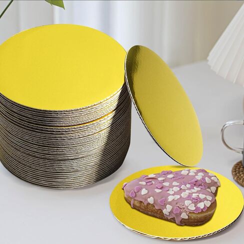 120 Pcs 5 Inch Round Cake Board Gold Cardboard Cake Plate Circle Cake Base Grease Proof Pastry Board for Cake Baking in Saudi Arabia