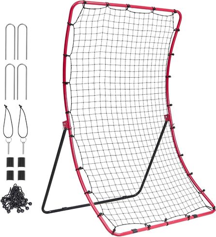 VEVOR Baseball and Softball Rebounder Net, PitchBack Baseball Pitching Nest, 3-Way Baseball, Softball Pitchback Net, Fielding Trainer, Bounce Back Net for Fielding/Throwing Practice in Saudi Arabia