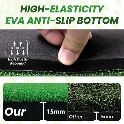 Premium Dual-Turf Golf Mats Practice Outdoor Indoor, 5x4 ft Golf Hitting Mat, Golf Training Swing Chipping Mat, Golf Practice Mat Gifts for Men Boy in Saudi Arabia