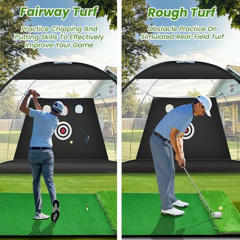 Premium Dual-Turf Golf Mats Practice Outdoor Indoor, 5x4 ft Golf Hitting Mat, Golf Training Swing Chipping Mat, Golf Practice Mat Gifts for Men Boy in Saudi Arabia