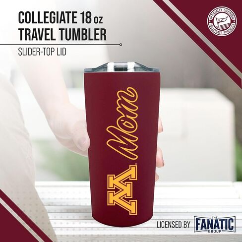 Campus Colors NCAA Stainless Steel Travel Tumbler for Mom - 18 oz - Double Walled Insulated Drinkware (Ole Miss Rebels - Navy, 18oz) in Saudi Arabia