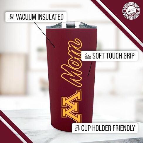 Campus Colors NCAA Stainless Steel Travel Tumbler for Mom - 18 oz - Double Walled Insulated Drinkware (Ole Miss Rebels - Navy, 18oz) in Saudi Arabia