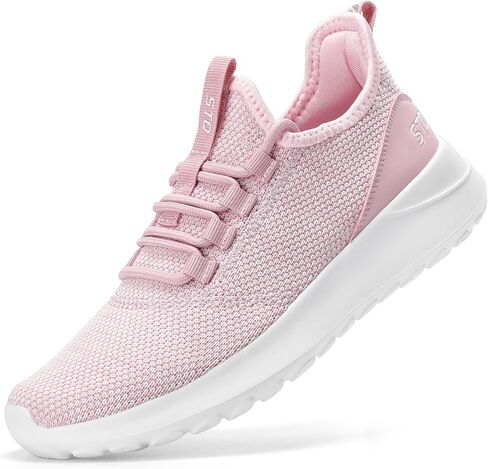 حذاء STQ سهل الارتداء بدون استخدام اليدين للنساء حذاء رياضي للمشي والحمل حذاء للحمل باللون الأبيض والأرجواني 9 in Kuwait