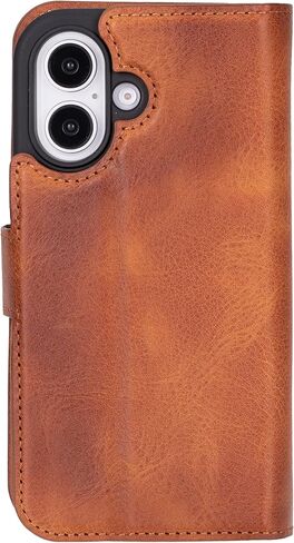 محفظة Venito لهاتف iPhone 15 Pro Max مع حامل بطاقات وحجب RFID، حافظة هاتف جلدية، غطاء هاتف قابل للفصل بإغلاق مغناطيسي 6.7 بوصة، بني عتيق in Kuwait