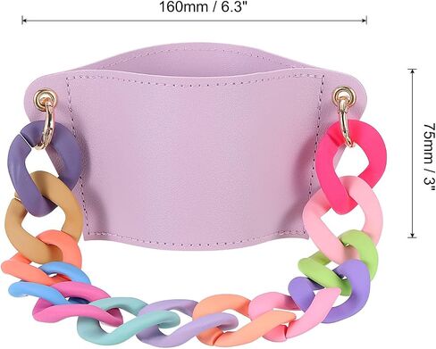 uxcell Water Bottle Carrier Holder with Multicolored Strap, PU Leather Tumbler Holder Coffee Cup Holder Water Bottle Sleeve Bag for Camping Walking Hiking in Saudi Arabia