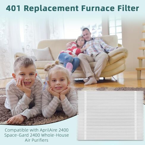 3-Pack 401 Replacement Filter Compatible with AprilAire 2400, Space-Gard 2400 Whole-House Air Purifier, MERV-10 Furnace Filter, 16x25x6 Air Filter in Saudi Arabia