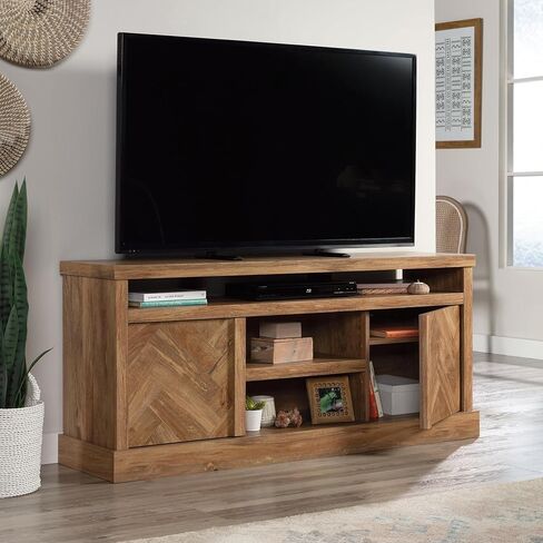 Sauder Cannery Bridge Credenza, L: 59.76" x W: 16.54" x H: 26.89", Mystic Oak Finish in Saudi Arabia