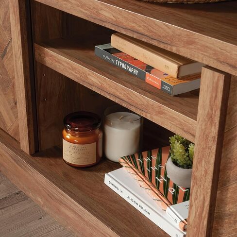 Sauder Cannery Bridge Credenza, L: 59.76" x W: 16.54" x H: 26.89", Mystic Oak Finish in Saudi Arabia