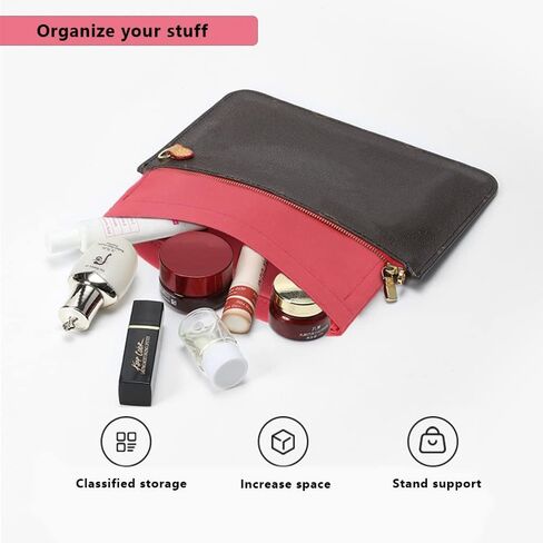 Conversion Kit for Neverfull Pouch, Purse Insert Organizer Compatible with LV Neverfull MM GM Pouch, Convert Tote Inner Pochette Into A Crossbody (Brown) in Saudi Arabia