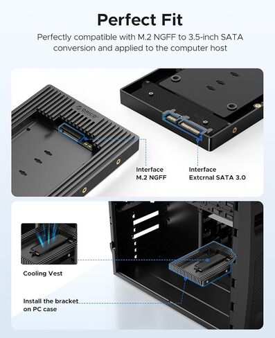 ORICO M.2 NGFF to SATA Hard Drive Adapter 6Gbps 3.5 inch Mounting Bracket Compatible SATA m.2 NGFF 2230 2242 2260 2280 in Saudi Arabia