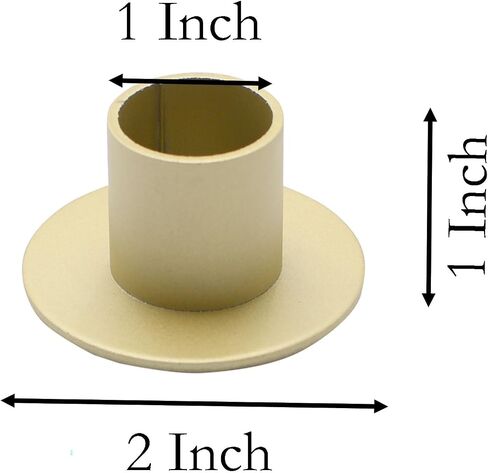 2 Pcs Gold Iron Candle Holder for Taper Candles, Wedding, Dinning, Party Decoration (Gold) in Kuwait