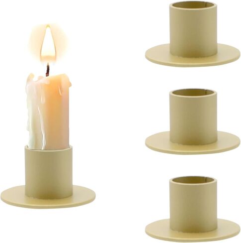 2 Pcs Gold Iron Candle Holder for Taper Candles, Wedding, Dinning, Party Decoration (Gold) in Kuwait
