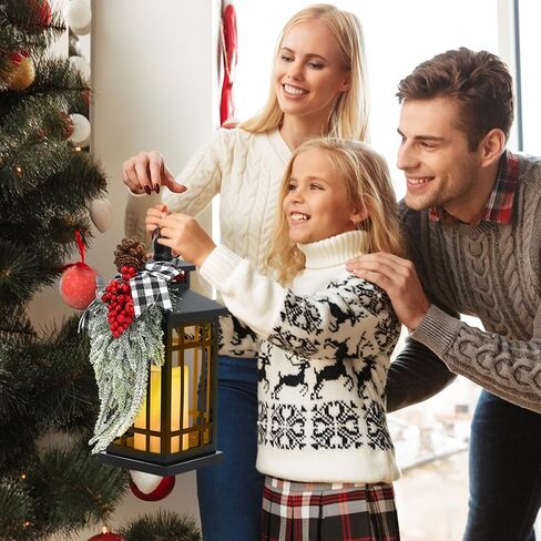 huwena 2 جهاز كمبيوتر شخصى عيد الميلاد الفوانيس أدى شمعة الفوانيس ديكور داخلي 12 بوصة عيد الميلاد المعادن خمر الفوانيس مضاءة للخارجية داخلي عطلة حزب الجدول المركزية الموقد الديكور in Kuwait