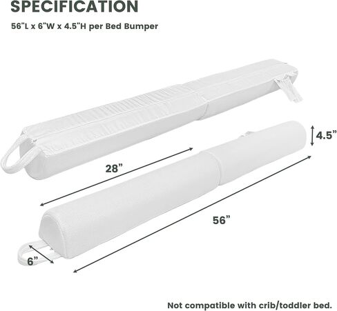 Foldable Bed Bumpers for Toddlers 2 Packs Foam Safety Bed Rail for Kids Baby Bed Bumper with Non-Slip and Washable Cover in Saudi Arabia