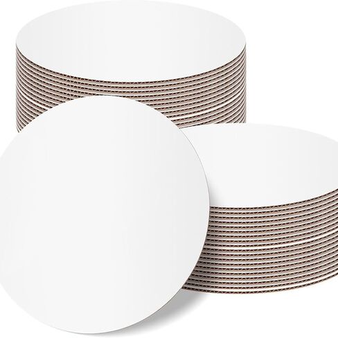 25pcs White Cake Boards 8 inch Round Disposable Cake Circle Plate Waterproof and Oil-proof Cake Boards Sturdy Cake Trays for Cake DIY Bread Dessert and Crafts Display (8 Inch-pack of 25) in Saudi Arabia