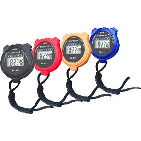 Digital Stopwatch, Large Screen Handheld Count Up Timer with Time Calendar Clock Function